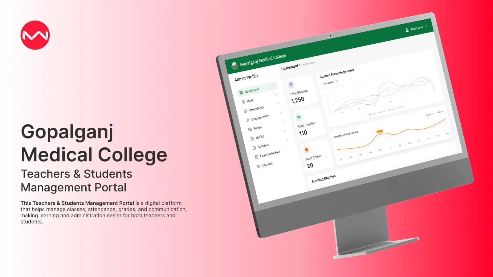 Gopalganj Medical College with Management Portal